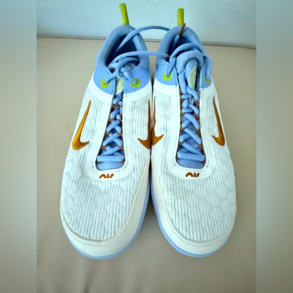 Nike Air Zoom Court NXT Tennis Shoes | Women’s Size 10 | White/Blue | Excellent